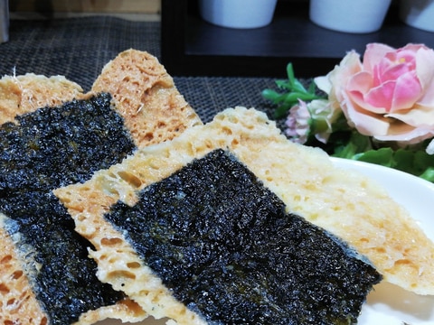 レンジで簡単節約おやつ!パリパリチーズ海苔